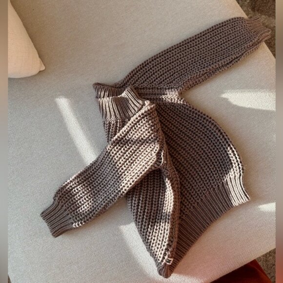 NUI Organics Pur merino wool Organic 4T sweater. Color Toast - Picture 6 of 12